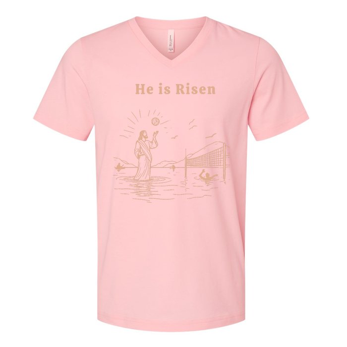 Jesus He Is Risen V-Neck T-Shirt