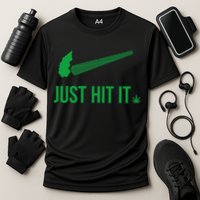 Just Hit It Cannabis Smoker Cooling Performance Crew T-Shirt