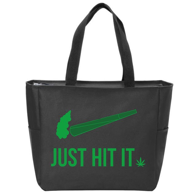 Just Hit It Cannabis Smoker Zip Tote Bag