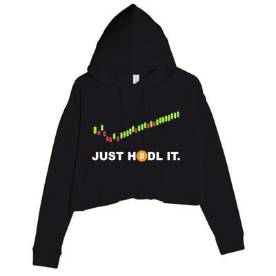 Just Hodl It Funny Crypto Trader Btc Bitcoin Investor Crop Fleece Hoodie