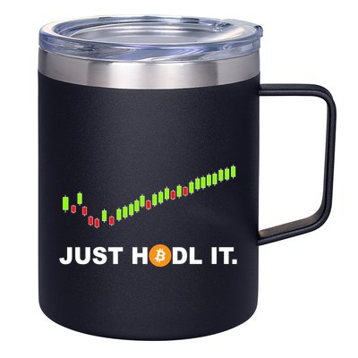 Just Hodl It Funny Crypto Trader Btc Bitcoin Investor 12oz Stainless Steel Coffee Mug