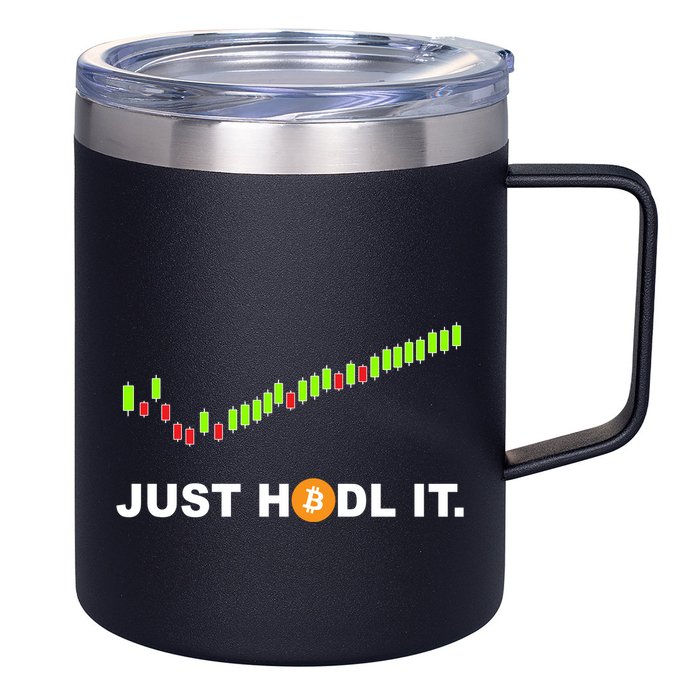 Just Hodl It Funny Crypto Trader Btc Bitcoin Investor 12oz Stainless Steel Coffee Mug