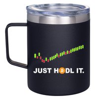 Just Hodl It Funny Crypto Trader Btc Bitcoin Investor 12oz Stainless Steel Coffee Mug