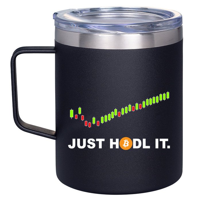 Just Hodl It Funny Crypto Trader Btc Bitcoin Investor 12oz Stainless Steel Coffee Mug