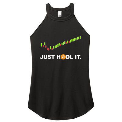 Just Hodl It Funny Crypto Trader Btc Bitcoin Investor Women's Perfect Tri Rocker Tank