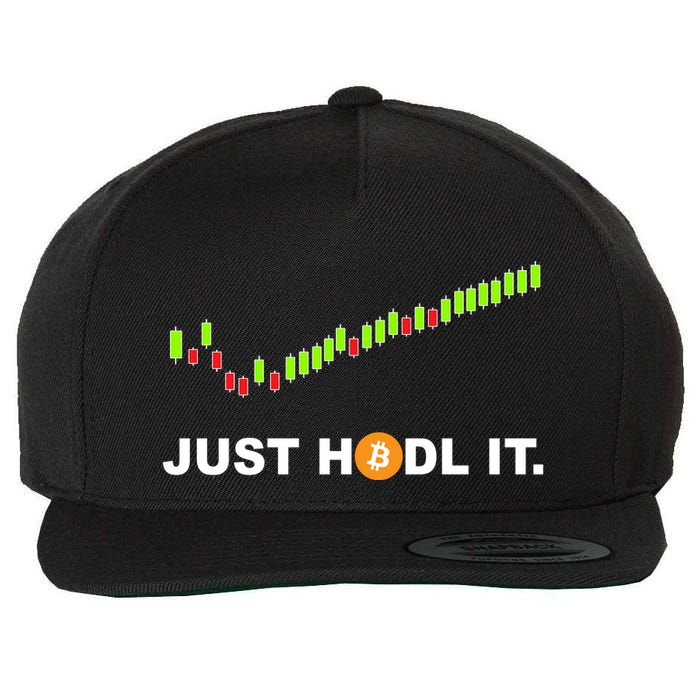 Just Hodl It Funny Crypto Trader Btc Bitcoin Investor Wool Snapback Cap