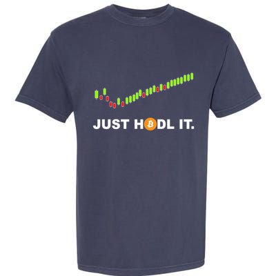 Just Hodl It Funny Crypto Trader Btc Bitcoin Investor Garment-Dyed Heavyweight T-Shirt