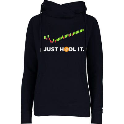 Just Hodl It Funny Crypto Trader Btc Bitcoin Investor Womens Funnel Neck Pullover Hood