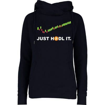 Just Hodl It Funny Crypto Trader Btc Bitcoin Investor Womens Funnel Neck Pullover Hood