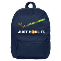Just Hodl It Funny Crypto Trader Btc Bitcoin Investor 16 in Basic Backpack
