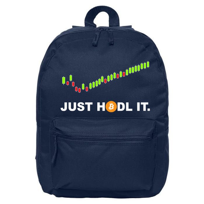 Just Hodl It Funny Crypto Trader Btc Bitcoin Investor 16 in Basic Backpack