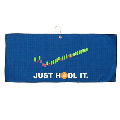 Just Hodl It Funny Crypto Trader Btc Bitcoin Investor Large Microfiber Waffle Golf Towel