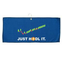 Just Hodl It Funny Crypto Trader Btc Bitcoin Investor Large Microfiber Waffle Golf Towel