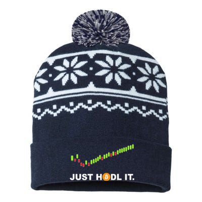 Just Hodl It Funny Crypto Trader Btc Bitcoin Investor USA-Made Snowflake Beanie