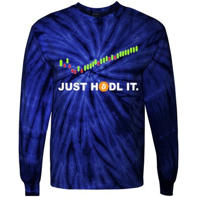 Just Hodl It Funny Crypto Trader Btc Bitcoin Investor Tie-Dye Long Sleeve Shirt