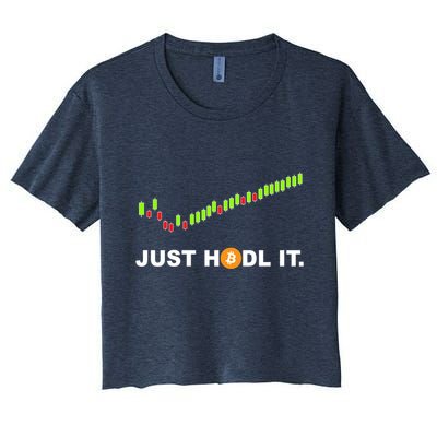 Just Hodl It Funny Crypto Trader Btc Bitcoin Investor Crop Top