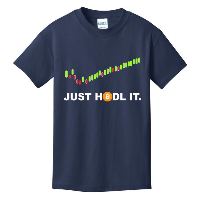 Just Hodl It Funny Crypto Trader Btc Bitcoin Investor Kids T-Shirt