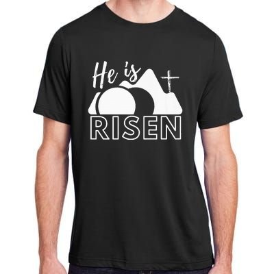 Jesus He Is Risen Tomb And Cross Adult ChromaSoft Performance T-Shirt