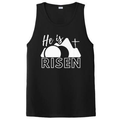 Jesus He Is Risen Tomb And Cross PosiCharge Competitor Tank