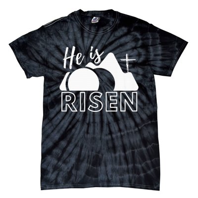 Jesus He Is Risen Tomb And Cross Tie-Dye T-Shirt