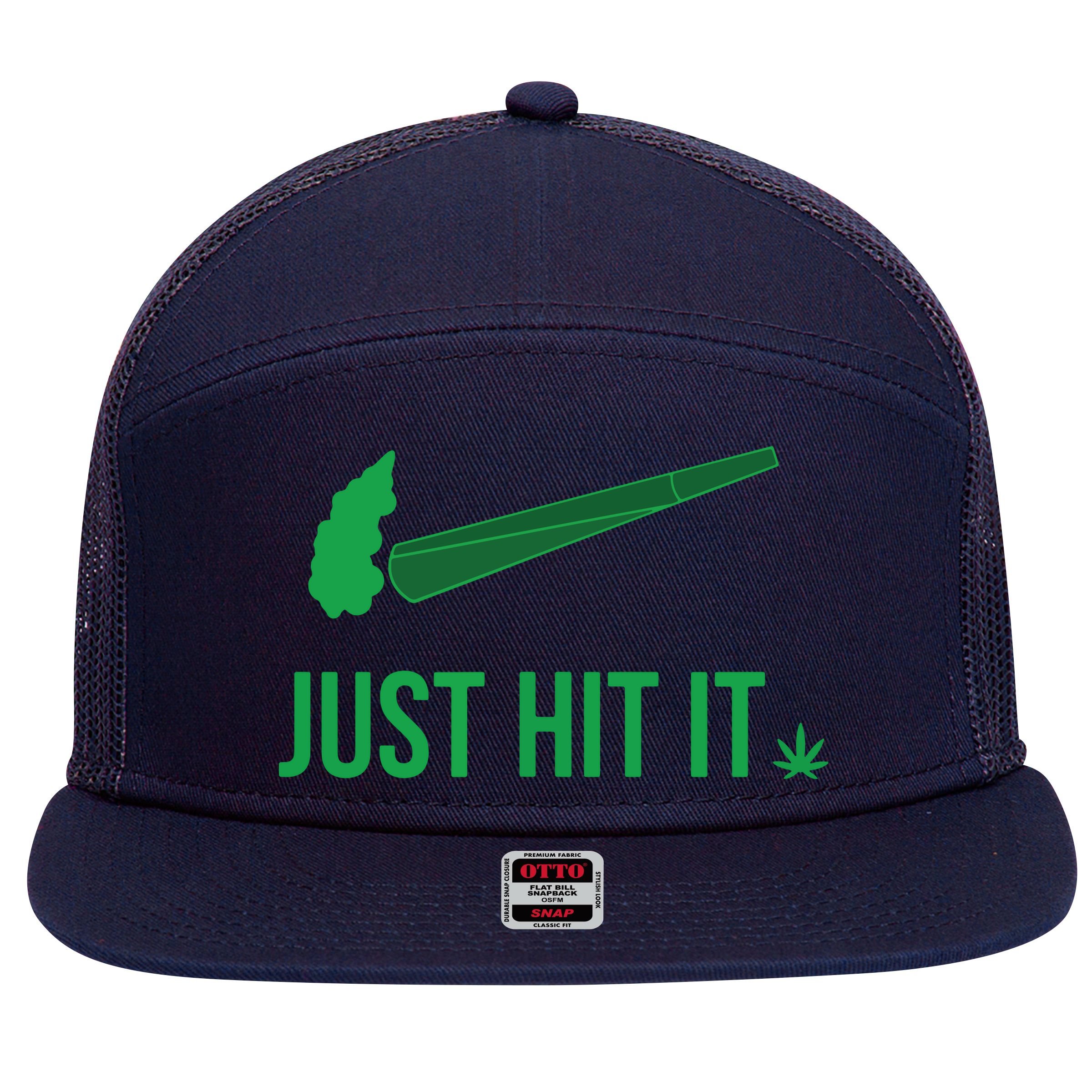 Just Hit It | Cannabis Smoker 7 Panel Mesh Trucker Snapback Hat