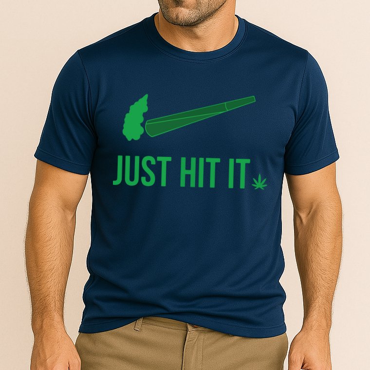 Just Hit It | Cannabis Smoker Cooling Performance Crew T-Shirt
