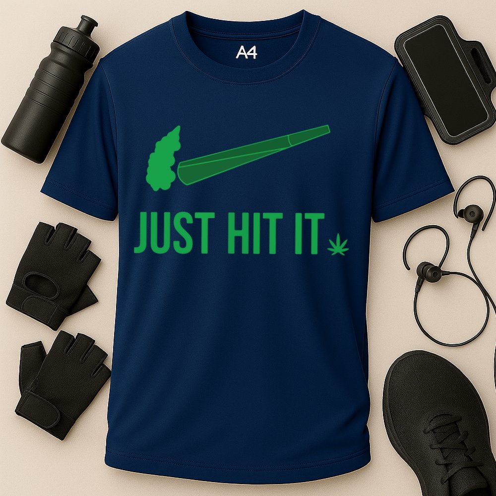 Just Hit It | Cannabis Smoker Cooling Performance Crew T-Shirt