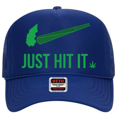 Just Hit It | Cannabis Smoker High Crown Mesh Back Trucker Hat