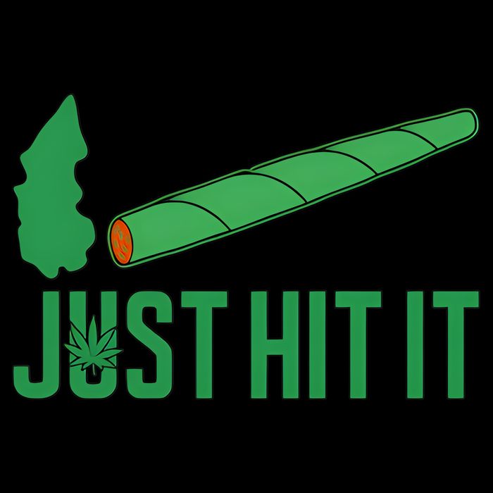 Just Hit It Weed Joint Happy 420 Day Weed Lover Marijuana Weed Smoker Stripe Pom Pom Beanie