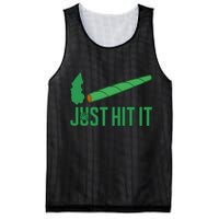 Just Hit It Weed Joint Happy 420 Day Weed Lover Marijuana Weed Smoker Mesh Reversible Basketball Jersey Tank