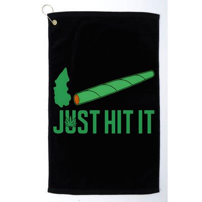 Just Hit It Weed Joint Happy 420 Day Weed Lover Marijuana Weed Smoker Golf Towel