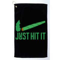 Just Hit It Weed Joint Happy 420 Day Weed Lover Marijuana Weed Smoker Golf Towel
