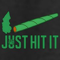 Just Hit It Weed Joint Happy 420 Day Weed Lover Marijuana Weed Smoker Golf Towel