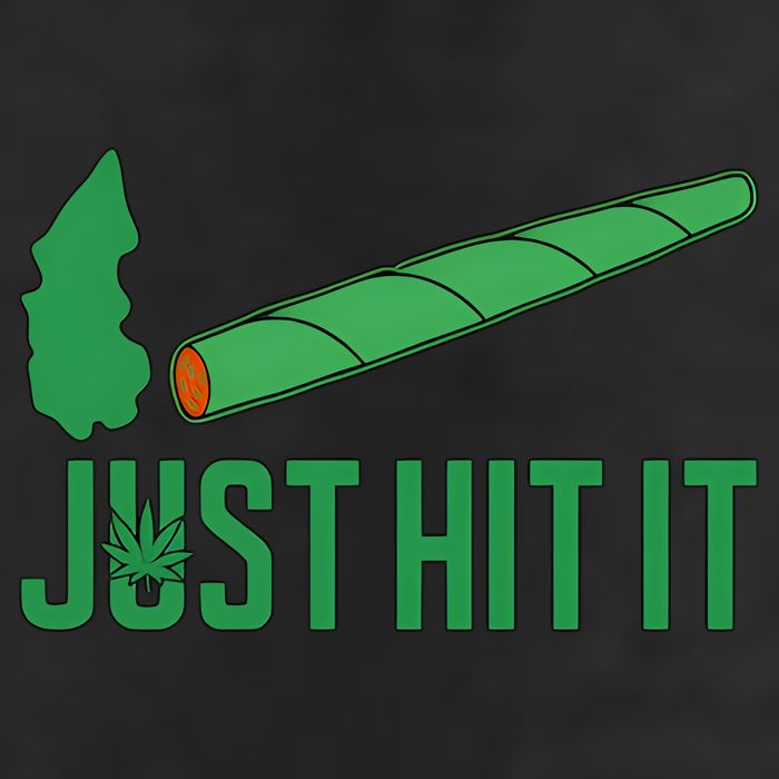Just Hit It Weed Joint Happy 420 Day Weed Lover Marijuana Weed Smoker Golf Towel