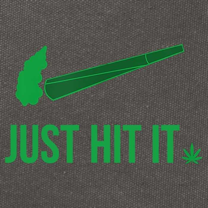 Just Hit It Weed Funny Cotton Canvas Backpack