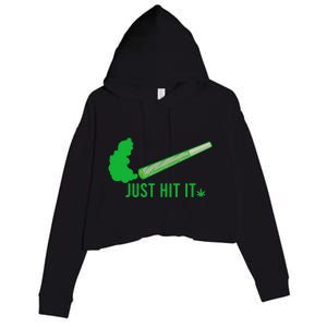 Just Hit It Crop Fleece Hoodie