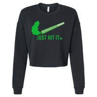 Just Hit It Cropped Pullover Crew