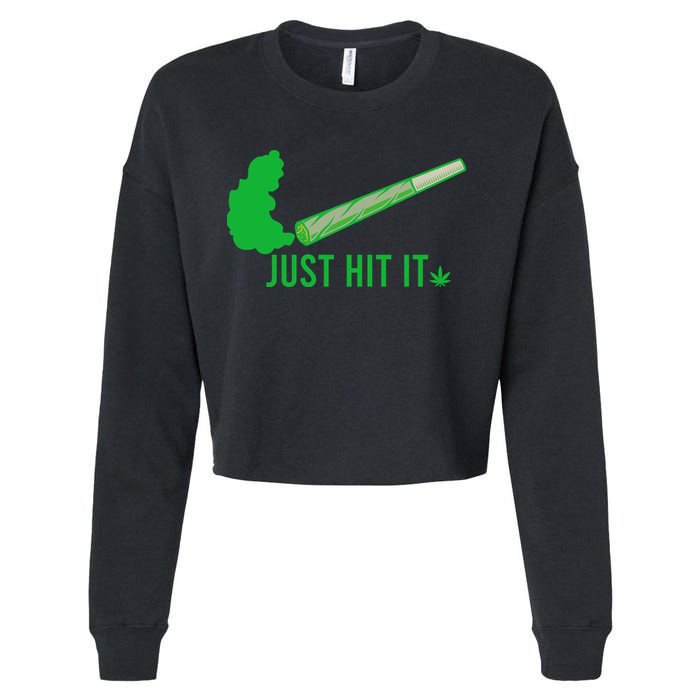 Just Hit It Cropped Pullover Crew