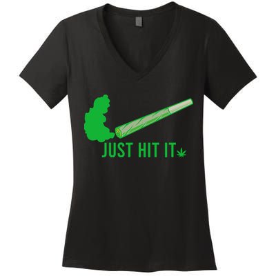 Just Hit It Women's V-Neck T-Shirt