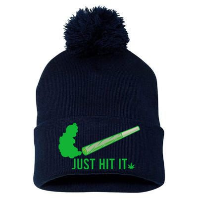 Just Hit It Pom Pom 12in Knit Beanie