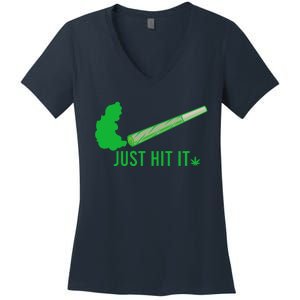 Just Hit It Women's V-Neck T-Shirt