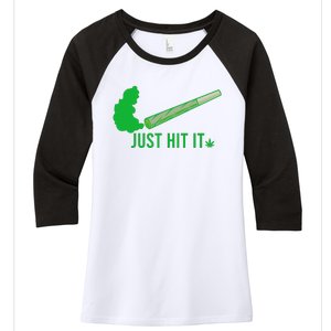 Just Hit It Women's Tri-Blend 3/4-Sleeve Raglan Shirt