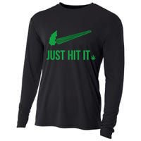 Just Hit It Cannabis Smoker Cooling Performance Long Sleeve Crew