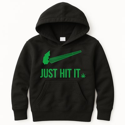 Just Hit It Cannabis Smoker Kids Hoodie