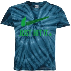 Just Hit It Cannabis Smoker Kids Tie-Dye T-Shirt