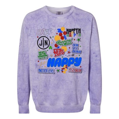 Jin Happy Jin ILl Be There Colorblast Crewneck Sweatshirt