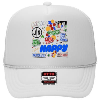 Jin Happy Jin ILl Be There High Crown Mesh Back Trucker Hat