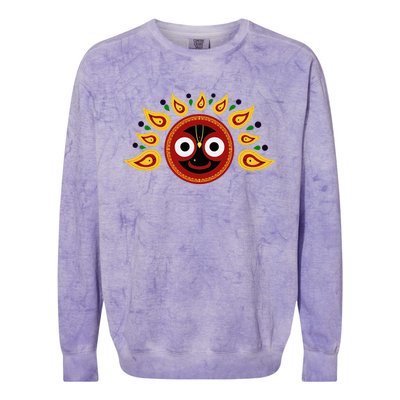 Jagannath Headdress Colorblast Crewneck Sweatshirt