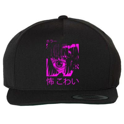 Japanese Horror Wool Snapback Cap