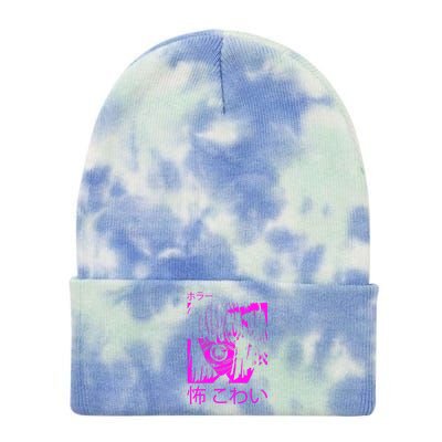 Japanese Horror Tie Dye 12in Knit Beanie